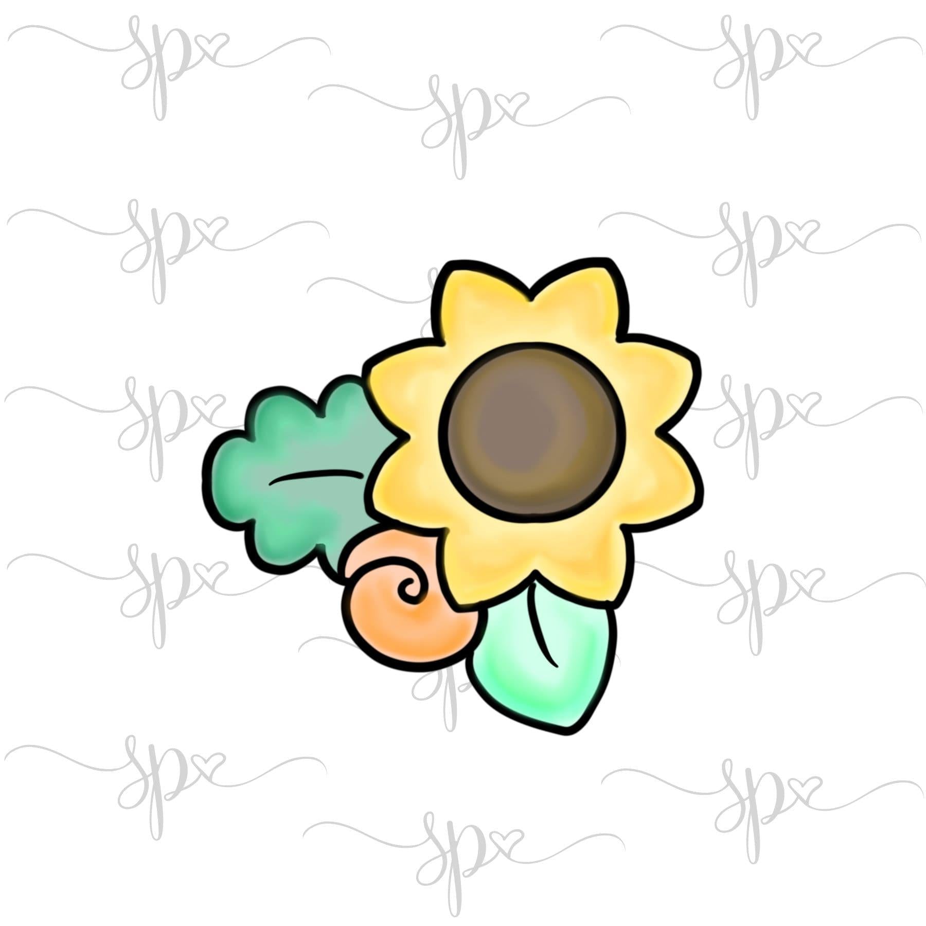 Sunflower Cluster Cookie Cutter - Sweetleigh 