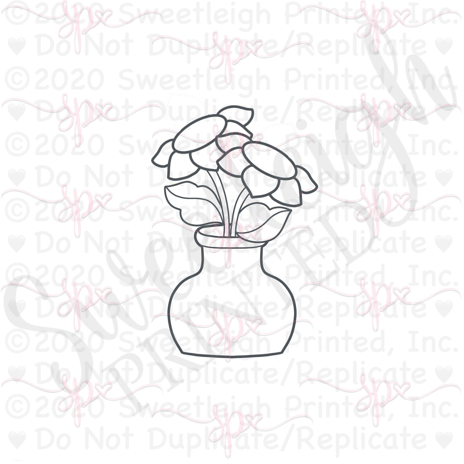 Sunflower Vase Cookie Cutter - Sweetleigh 