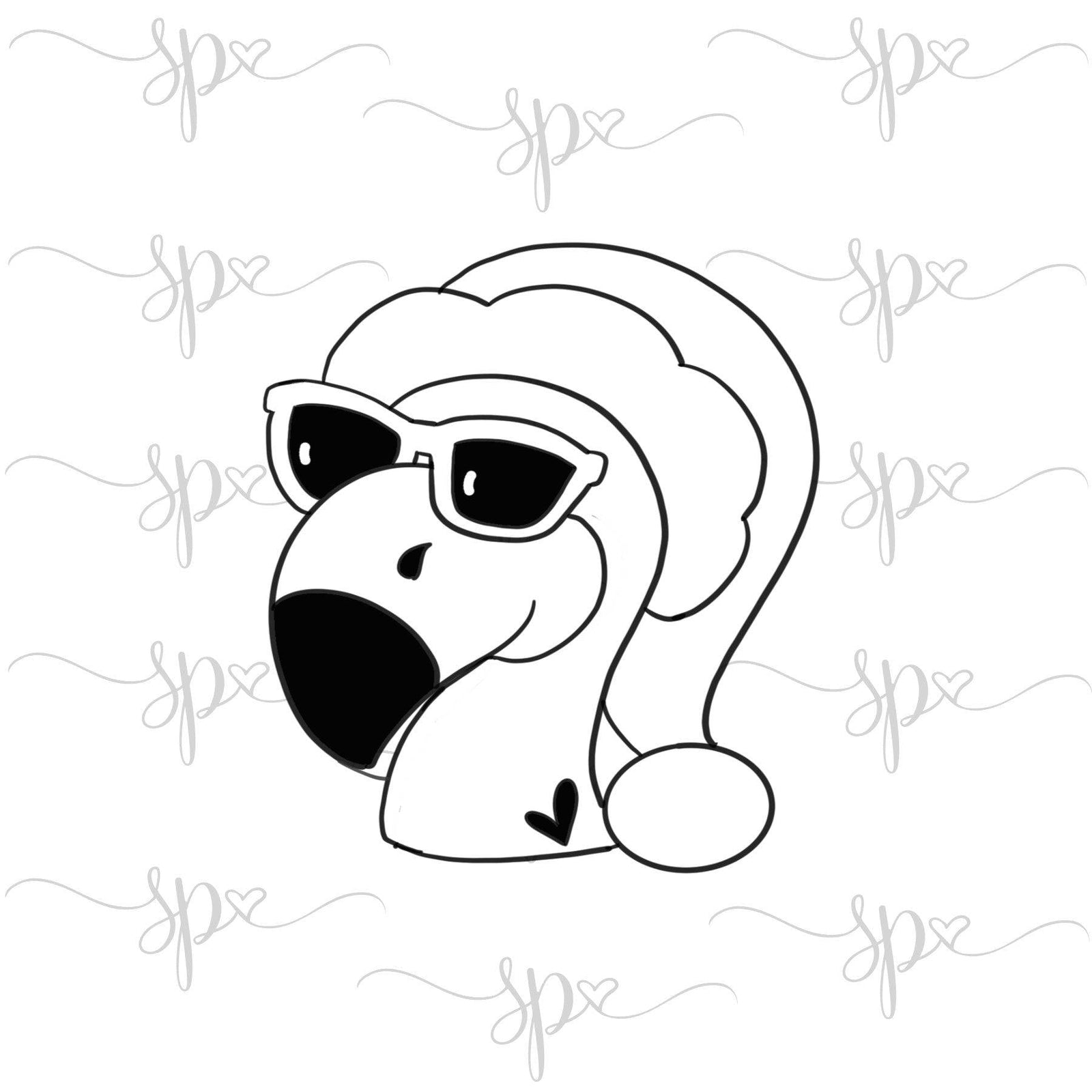 Sunglass Flamingo Face Cookie Cutter - Sweetleigh 