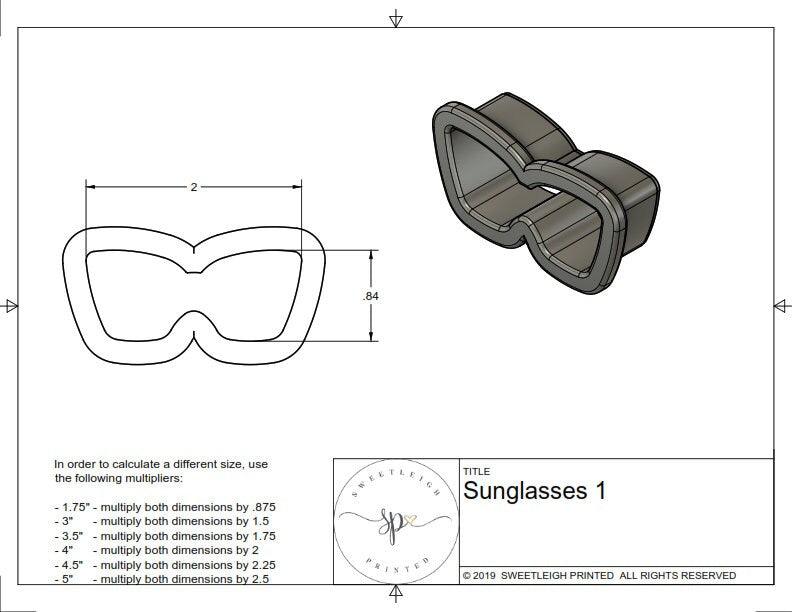 Sunglasses 1 Cookie Cutter - Sweetleigh 