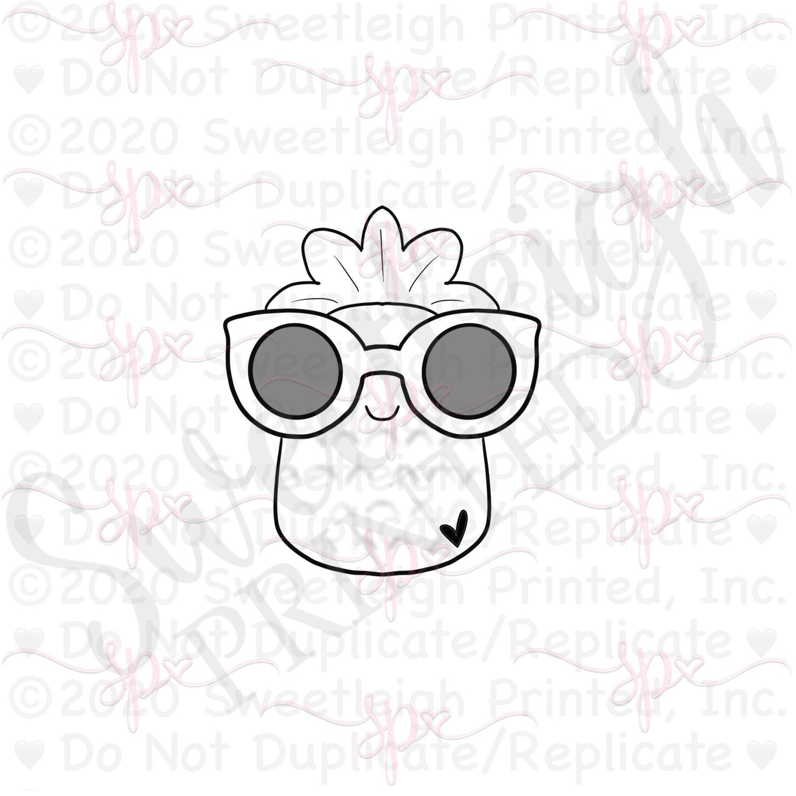 Sunny Pineapple Cookie Cutter - Sweetleigh 