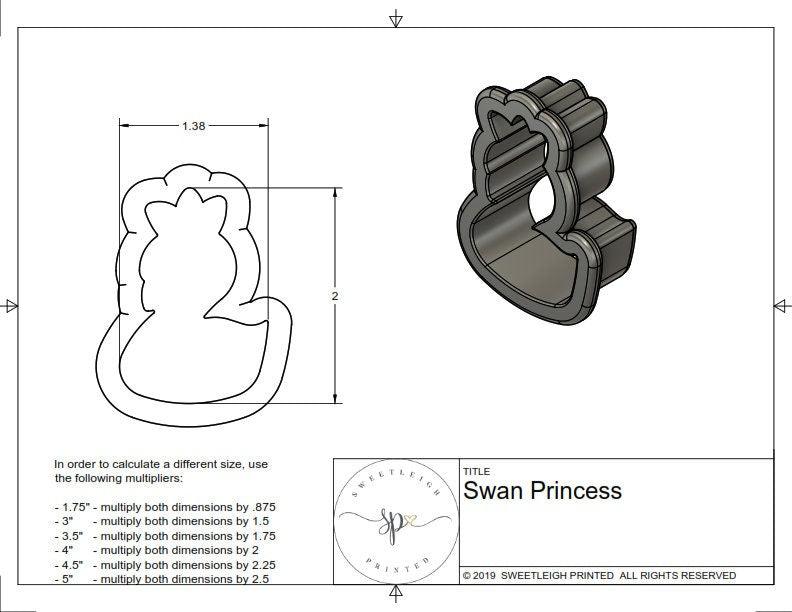 Swan Princess Cookie Cutter - Sweetleigh 