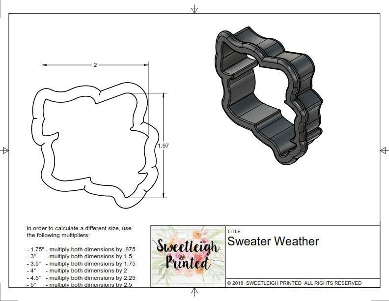 Sweater Weather Cookie Cutter - Sweetleigh 