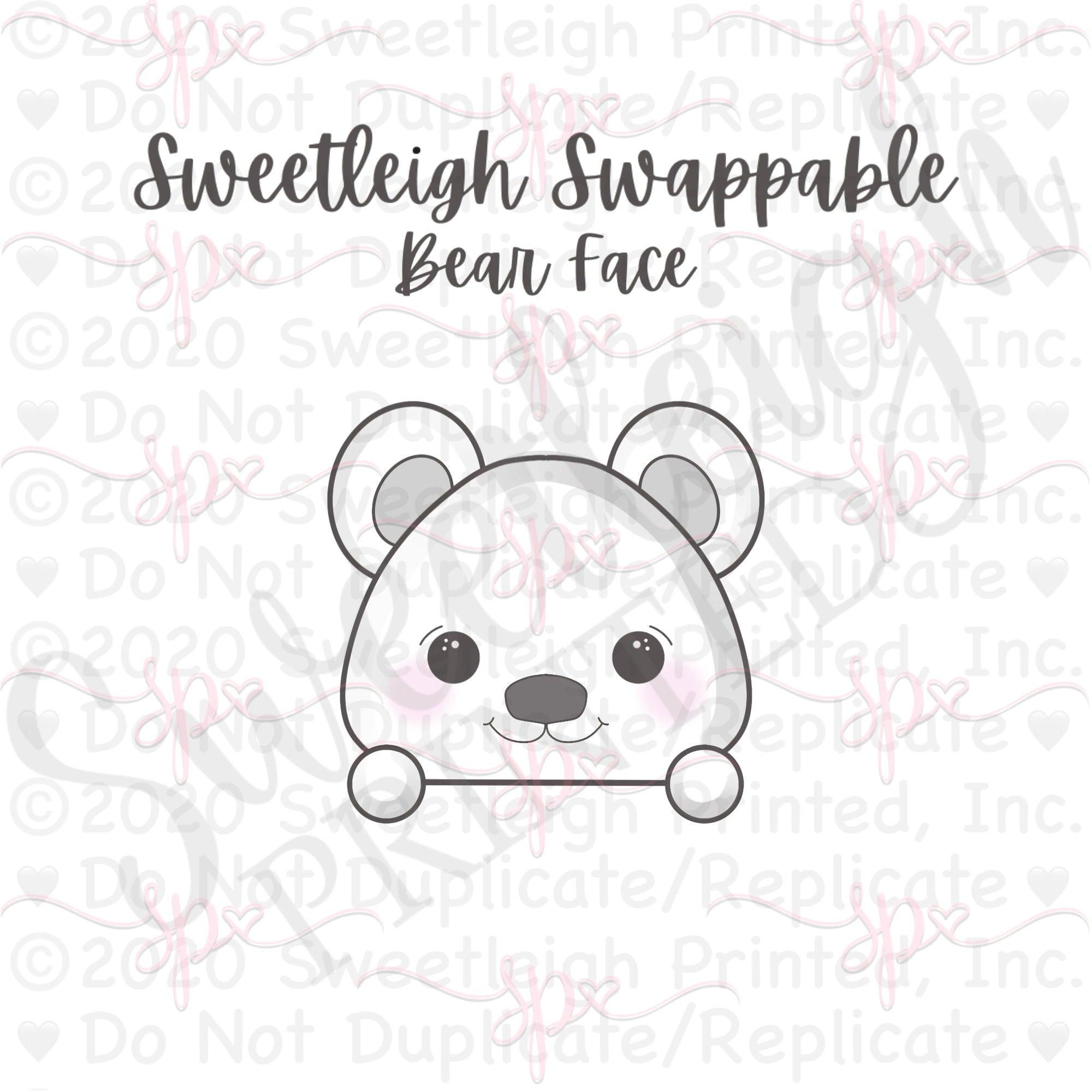 Sweetleigh Swappable Bear Face Cookie Cutter - Sweetleigh 