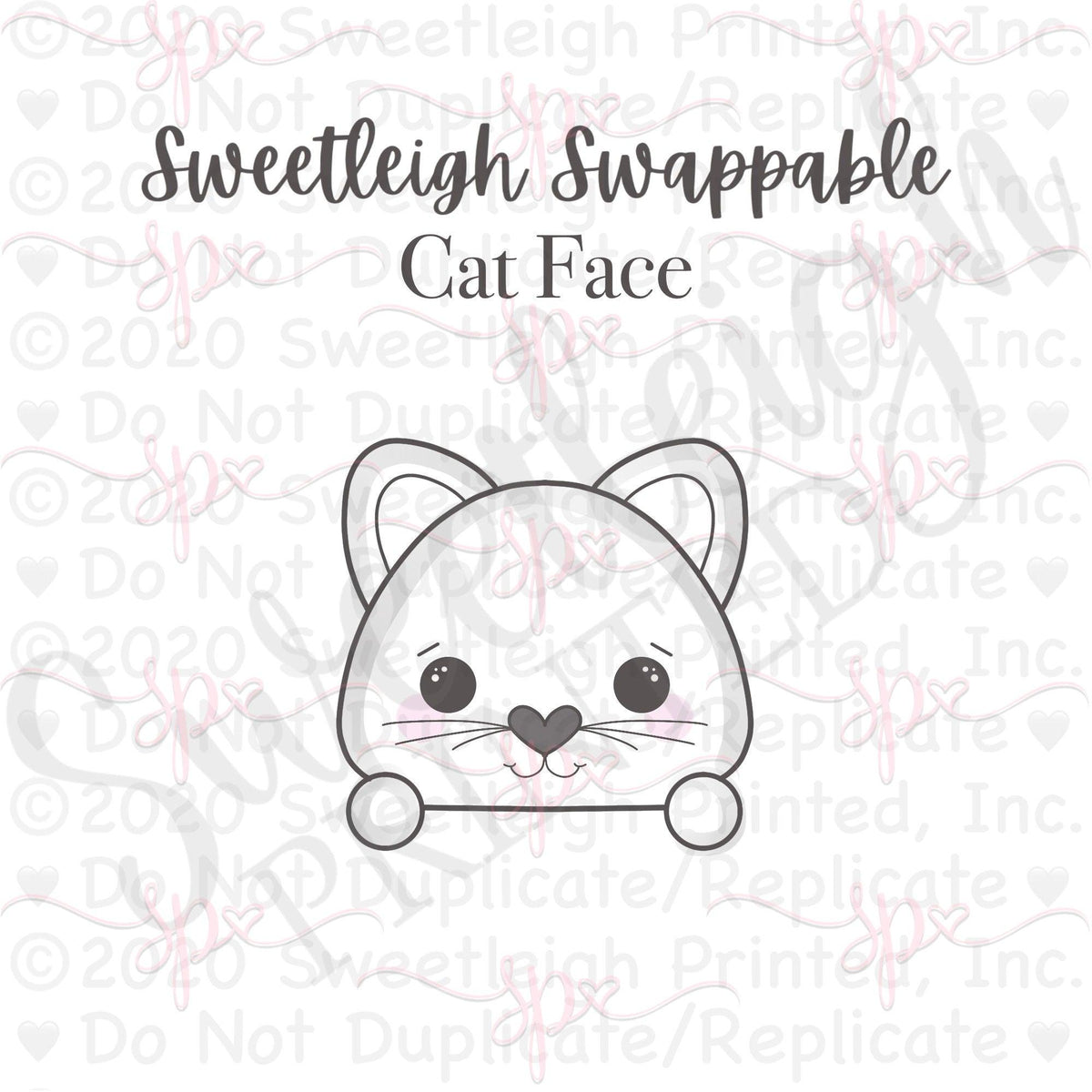 Sweetleigh Swappable Cat Face Cookie Cutter - Sweetleigh 