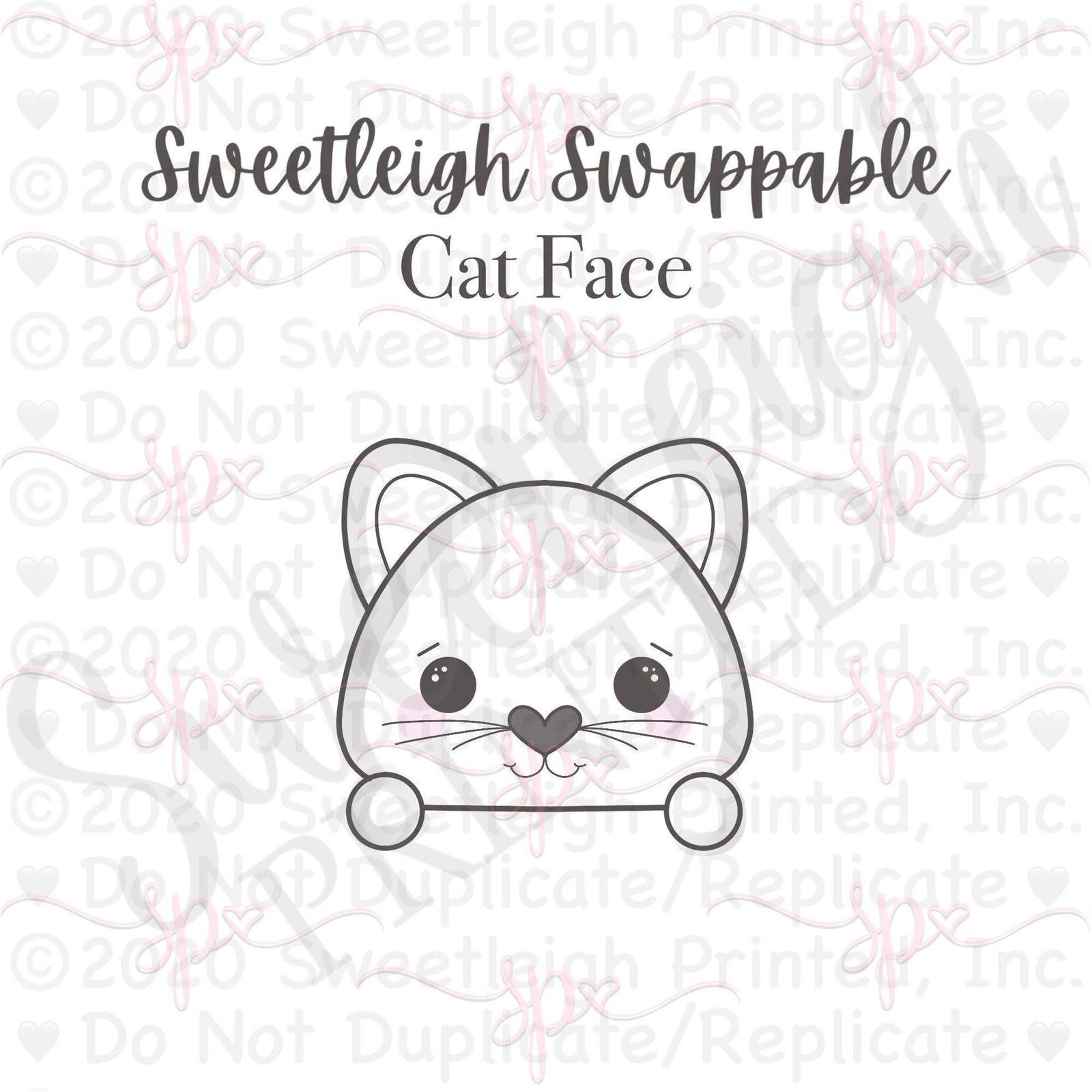 Sweetleigh Swappable Cat Face Cookie Cutter - Sweetleigh 