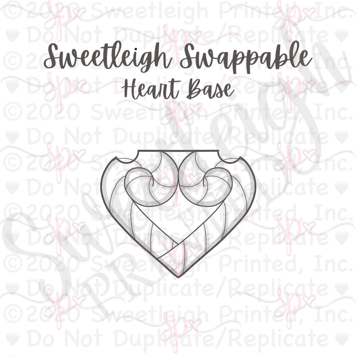 Sweetleigh Swappable Heart Base Cookie Cutter - Sweetleigh 
