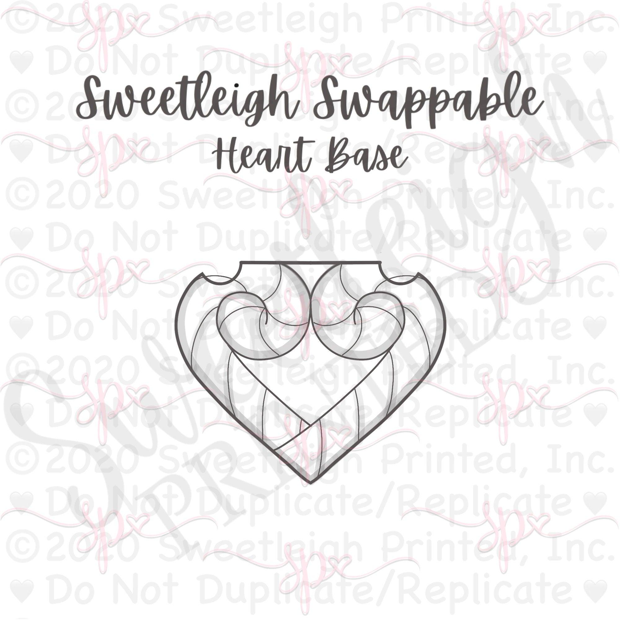 Sweetleigh Swappable Heart Base Cookie Cutter - Sweetleigh 