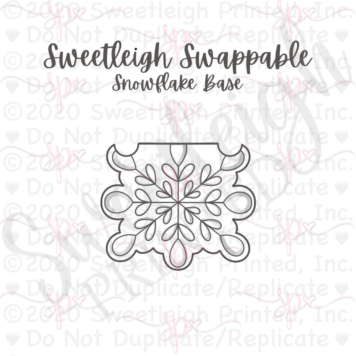 Sweetleigh Swappable Snowflake Base Cookie Cutter - Sweetleigh 