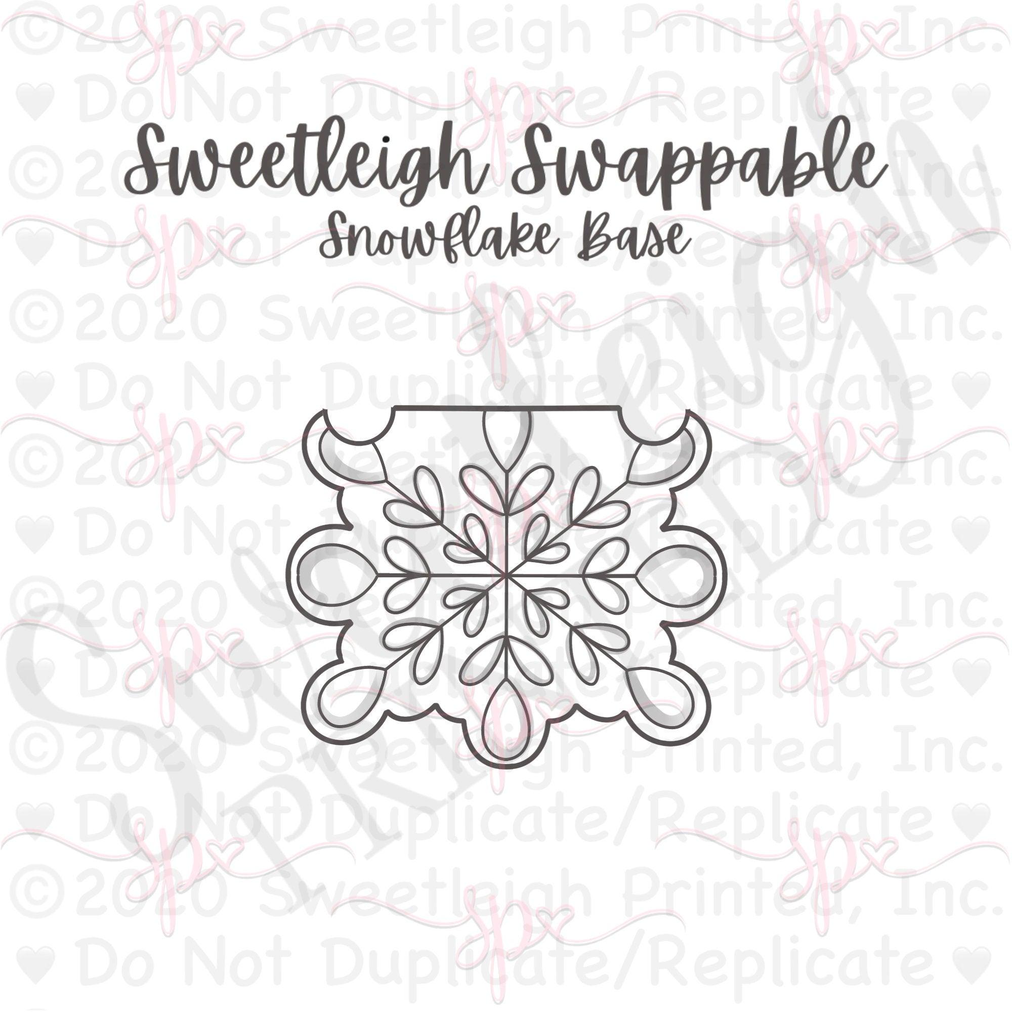 Sweetleigh Swappable Snowflake Base Cookie Cutter - Sweetleigh 