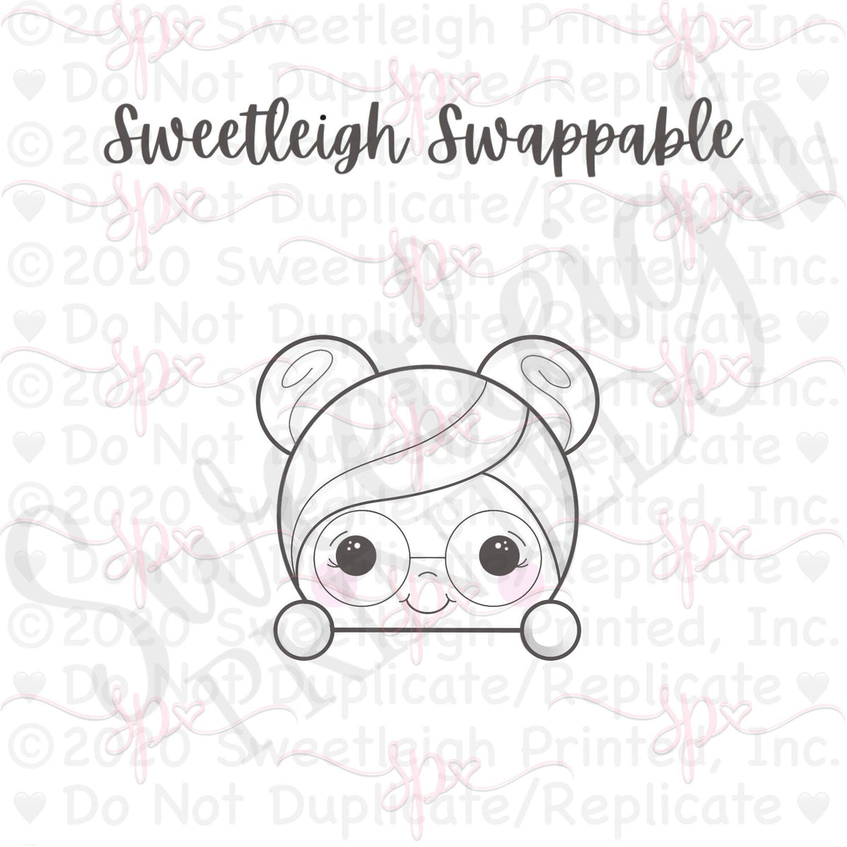 Sweetleigh Swappable Teddy Face Cookie Cutter - Sweetleigh 