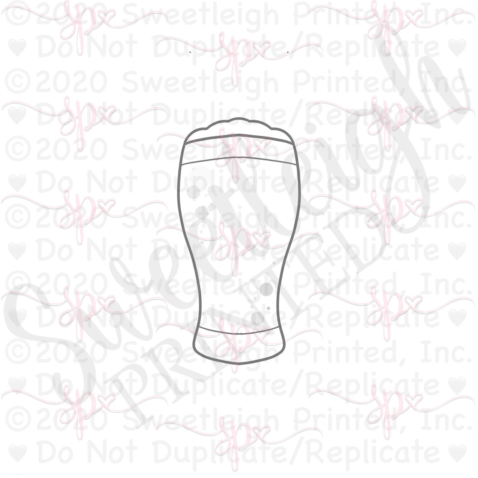 Tall Beer Glass Cookie Cutter - Sweetleigh 