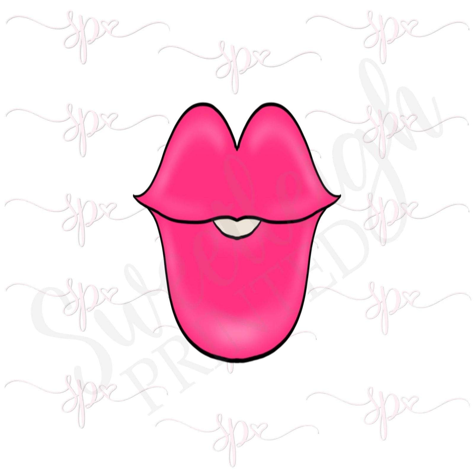 Tall Chubby Lips Cookie Cutter - Sweetleigh 