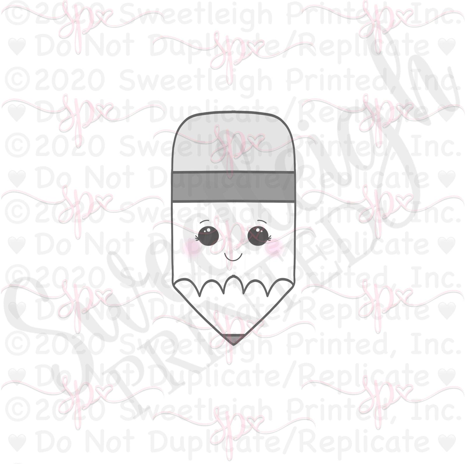 Tall Pencil 2019 Cookie Cutter - Sweetleigh 