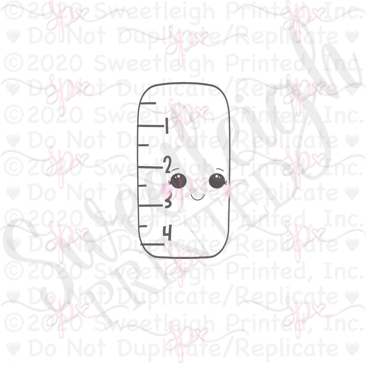 Tall Ruler 2019 Cookie Cutter - Sweetleigh 