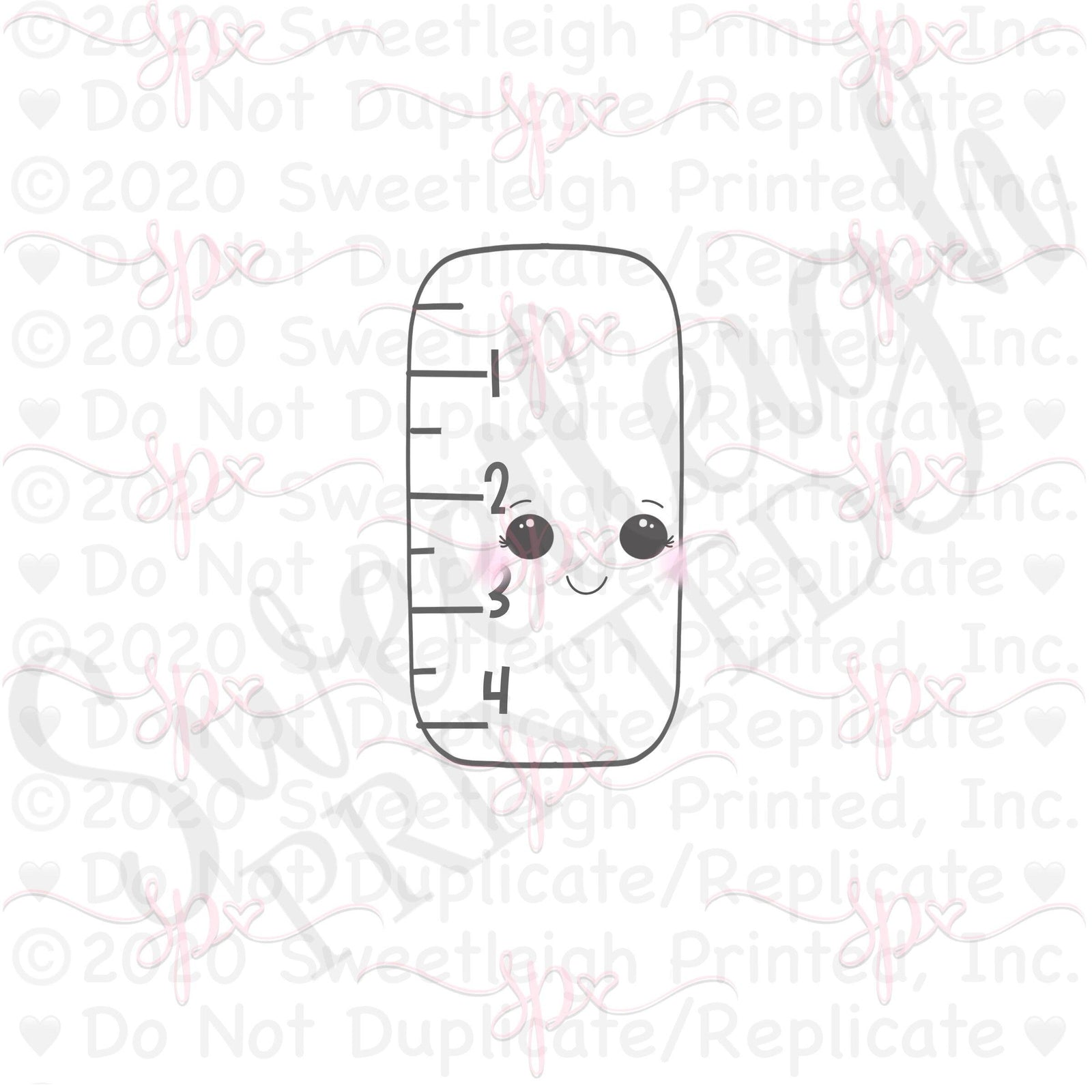 Tall Ruler 2019 Cookie Cutter - Sweetleigh 