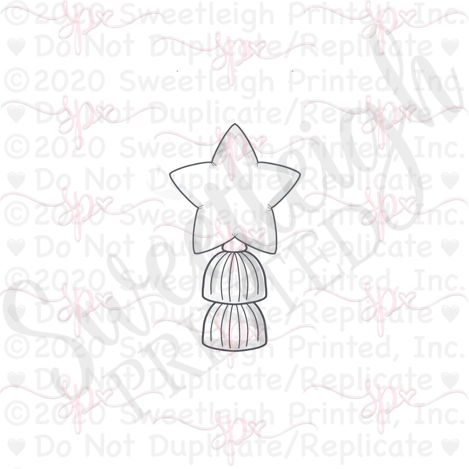 Tall Tassel Star Balloon Cookie Cutter - Sweetleigh 
