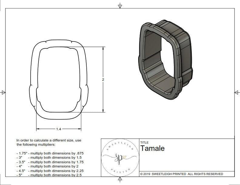 Tamale Cookie Cutter - Sweetleigh 