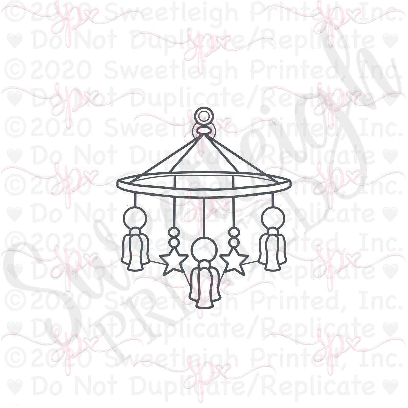 Tassel Baby Mobile Cookie Cutter - Sweetleigh 