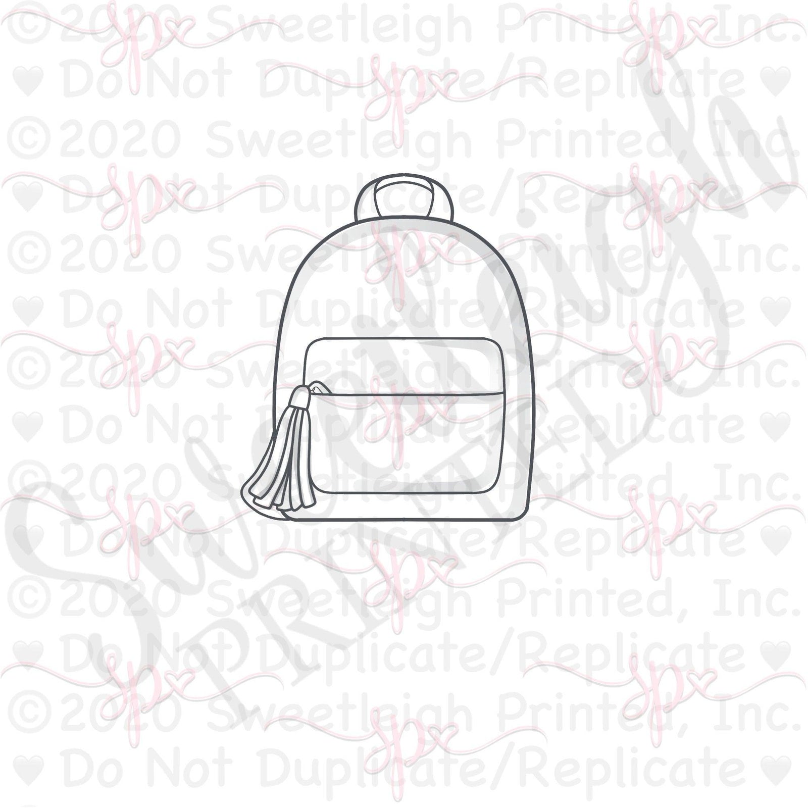 Tassel Backpack Cookie Cutter - Sweetleigh 