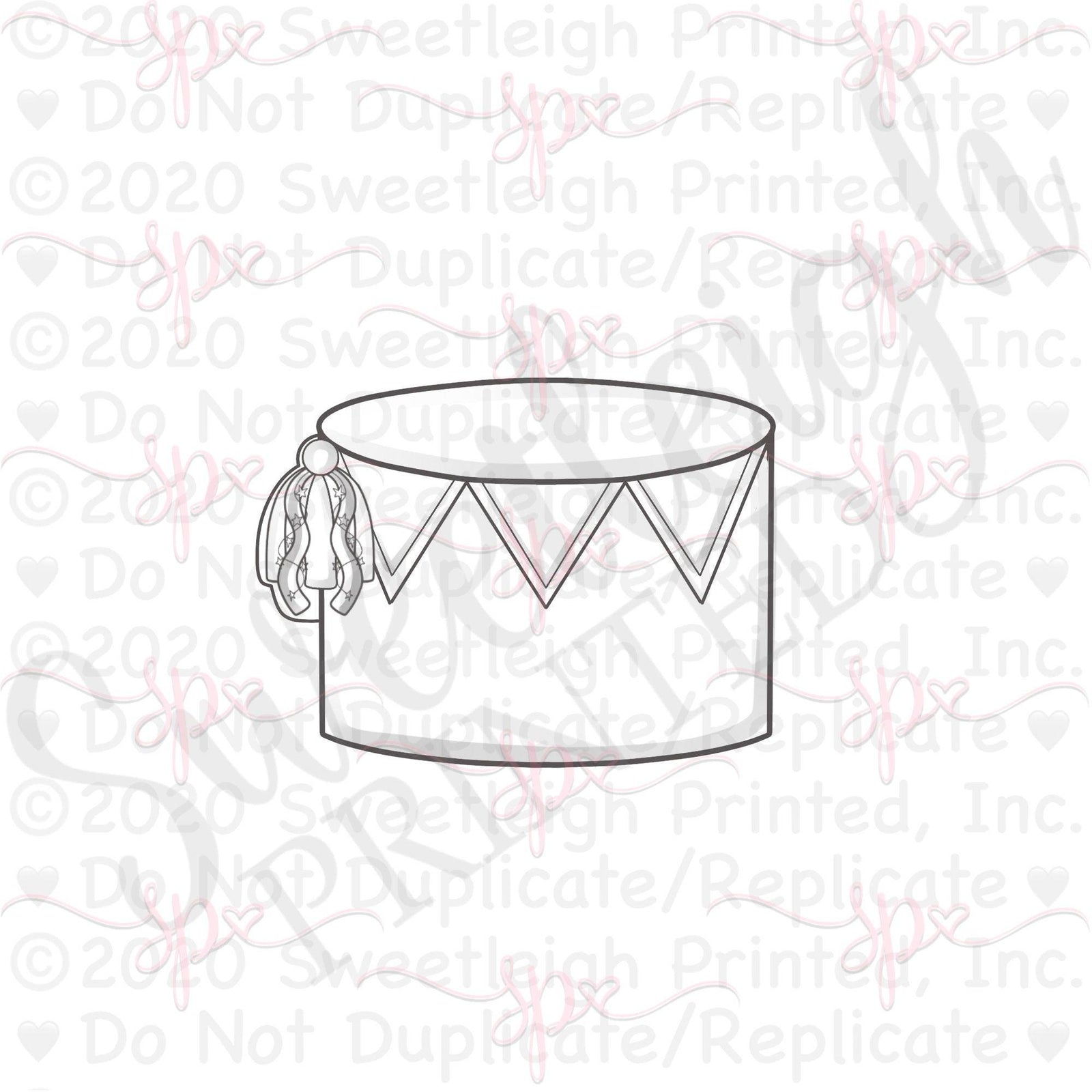 Tassel Drum Cookie Cutter - Sweetleigh 