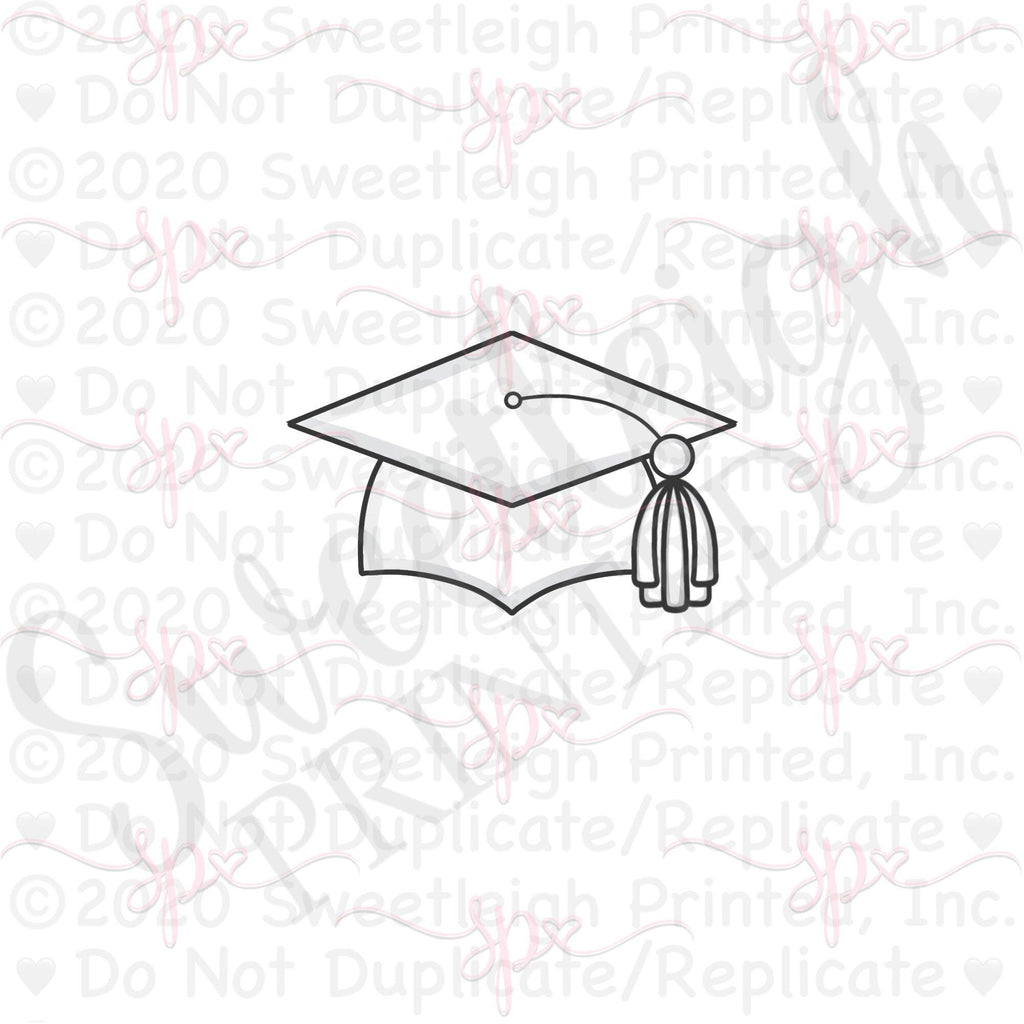 Tassel Grad Cap Cookie Cutter - Sweetleigh tassel-grad-cap-cookie-cutter-sweetleigh