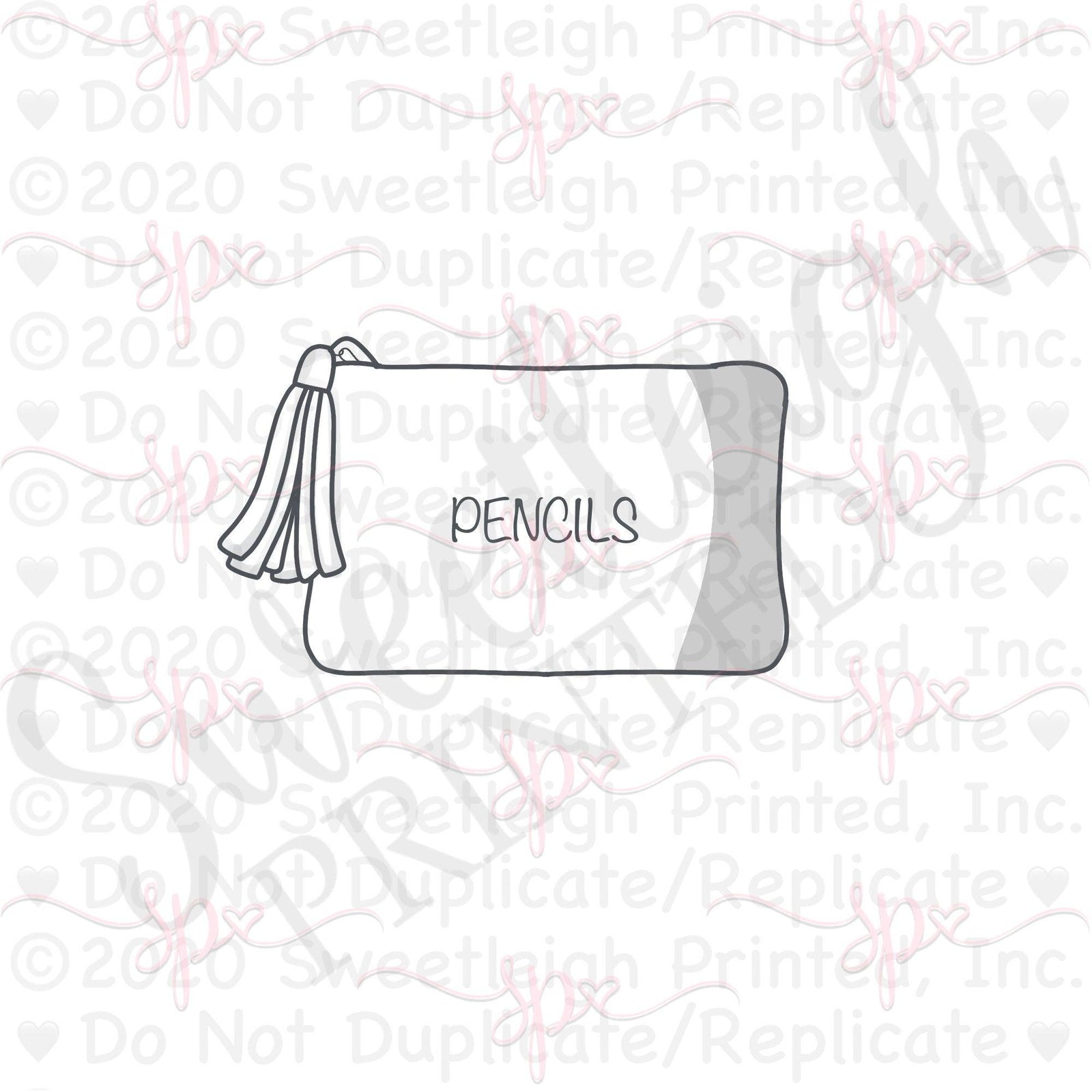 Tassel Pencil Bag Cookie Cutter - Sweetleigh 