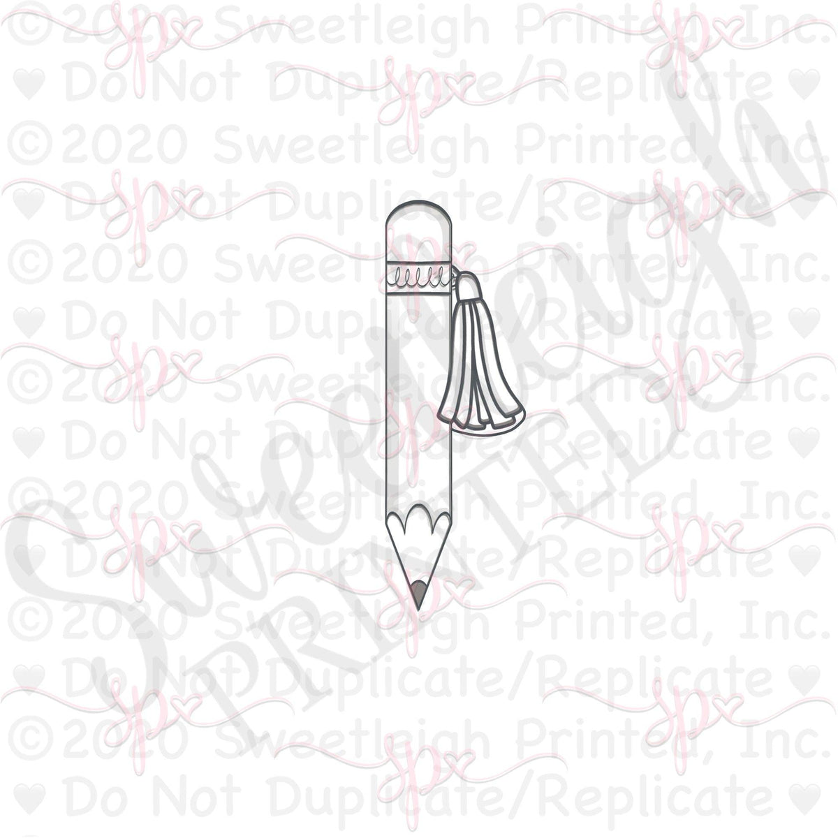 Tassel Pencil Cookie Cutter - Sweetleigh 