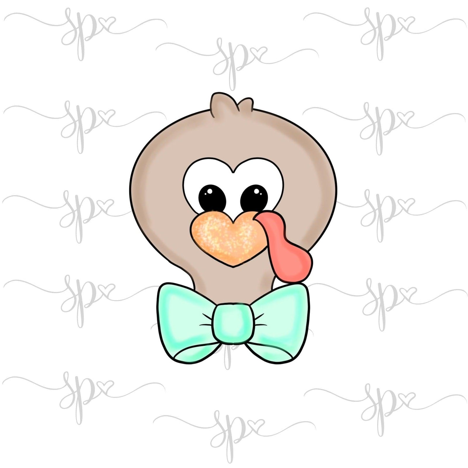 Ted Turkey Face Cookie Cutter - Sweetleigh 