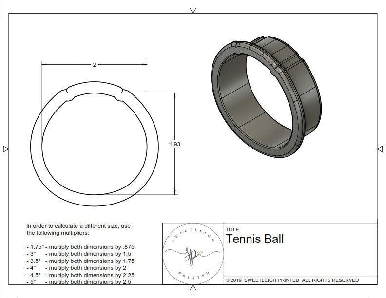 Tennis Ball Cookie Cutter - Sweetleigh 