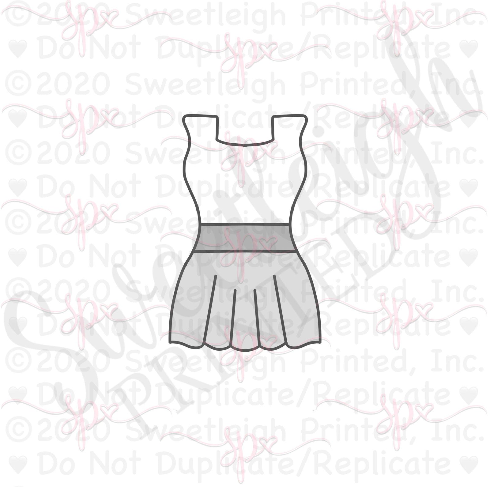 Tennis Dress Cookie Cutter - Sweetleigh 