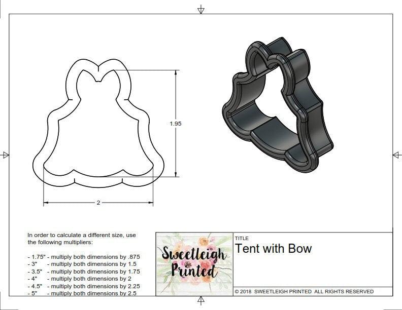 Tent with Bow Cookie Cutter - Sweetleigh 