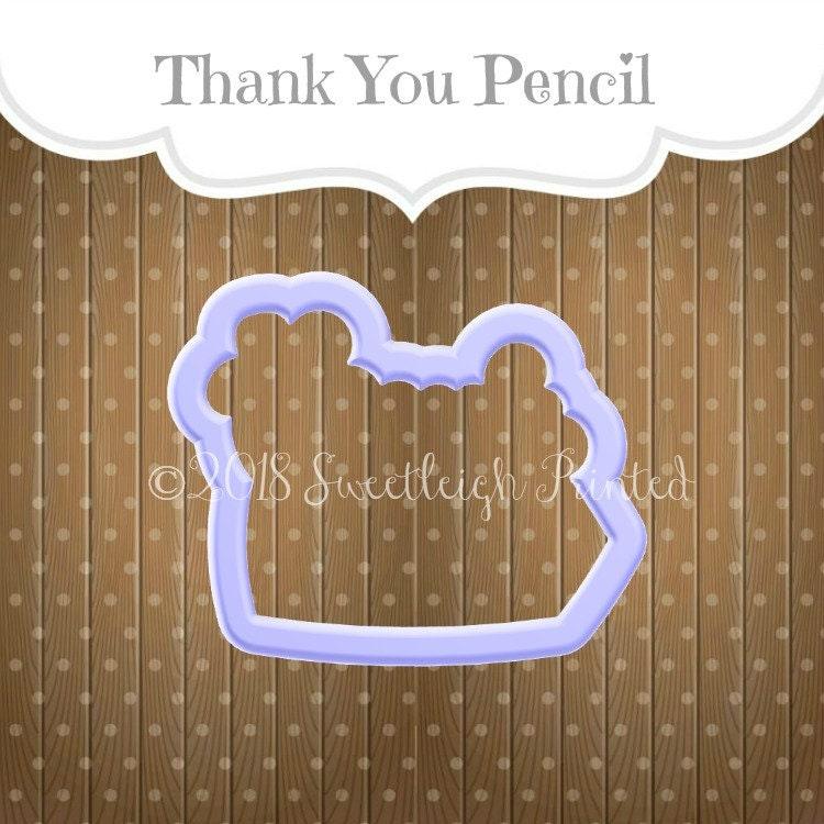 Thank You Pencil Cookie Cutter - Sweetleigh 