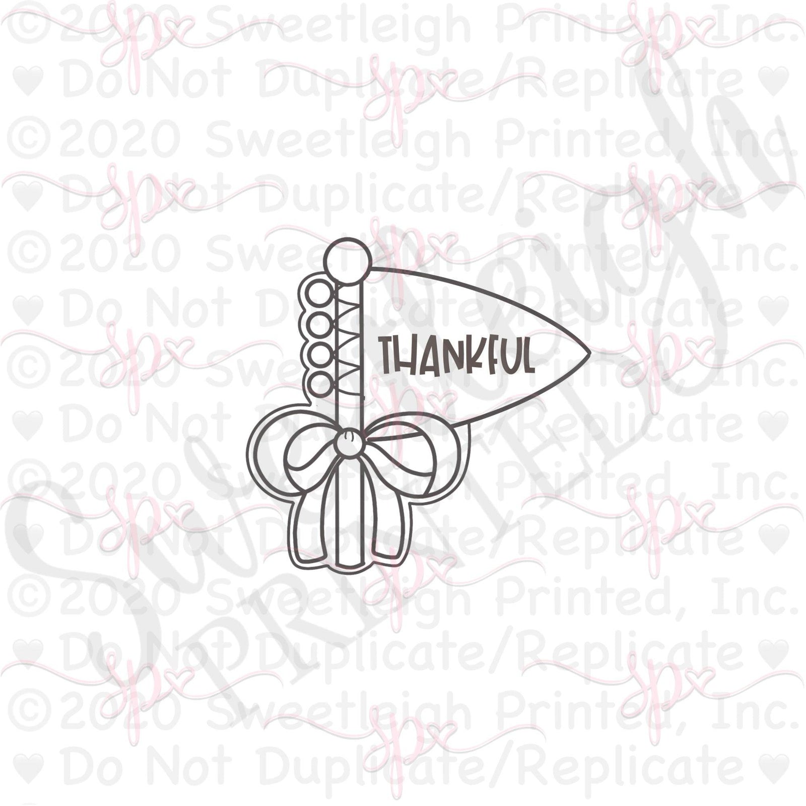 Thankful Pennant Cookie Cutters - Sweetleigh 