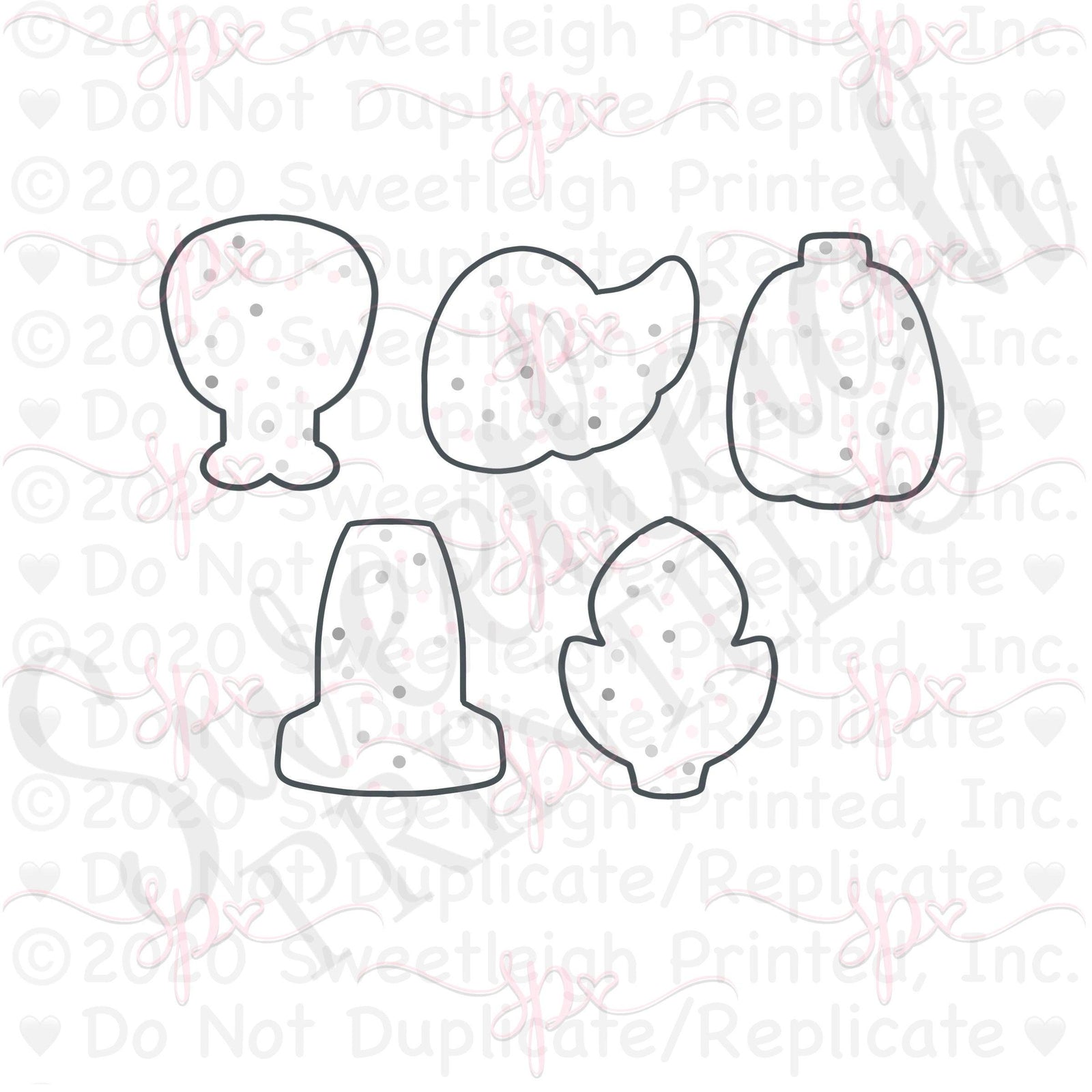 Thanksgiving Animal Cookie Cutter Set - Sweetleigh 