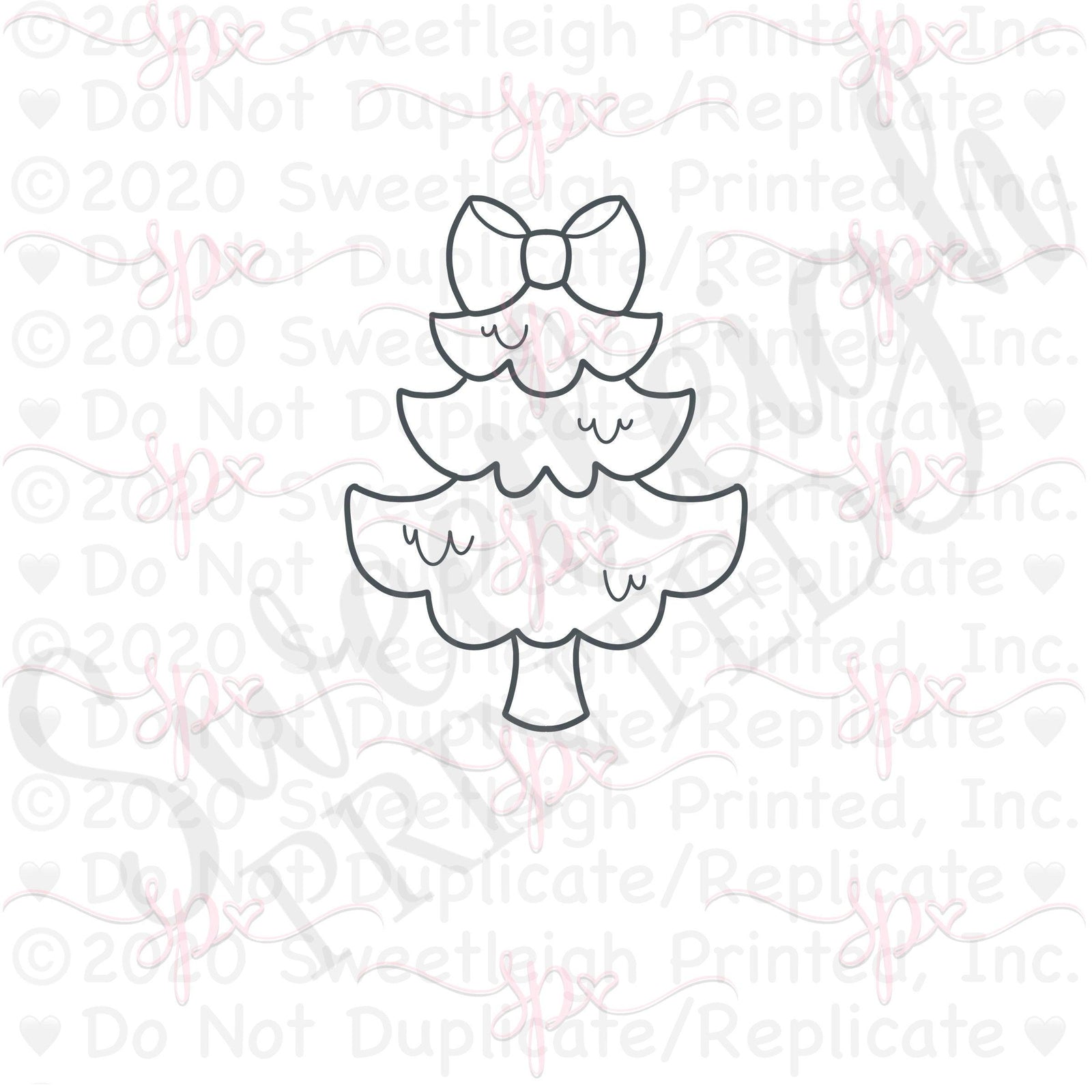 The Sugar Tree with Bow Cookie Cutter - Sweetleigh 