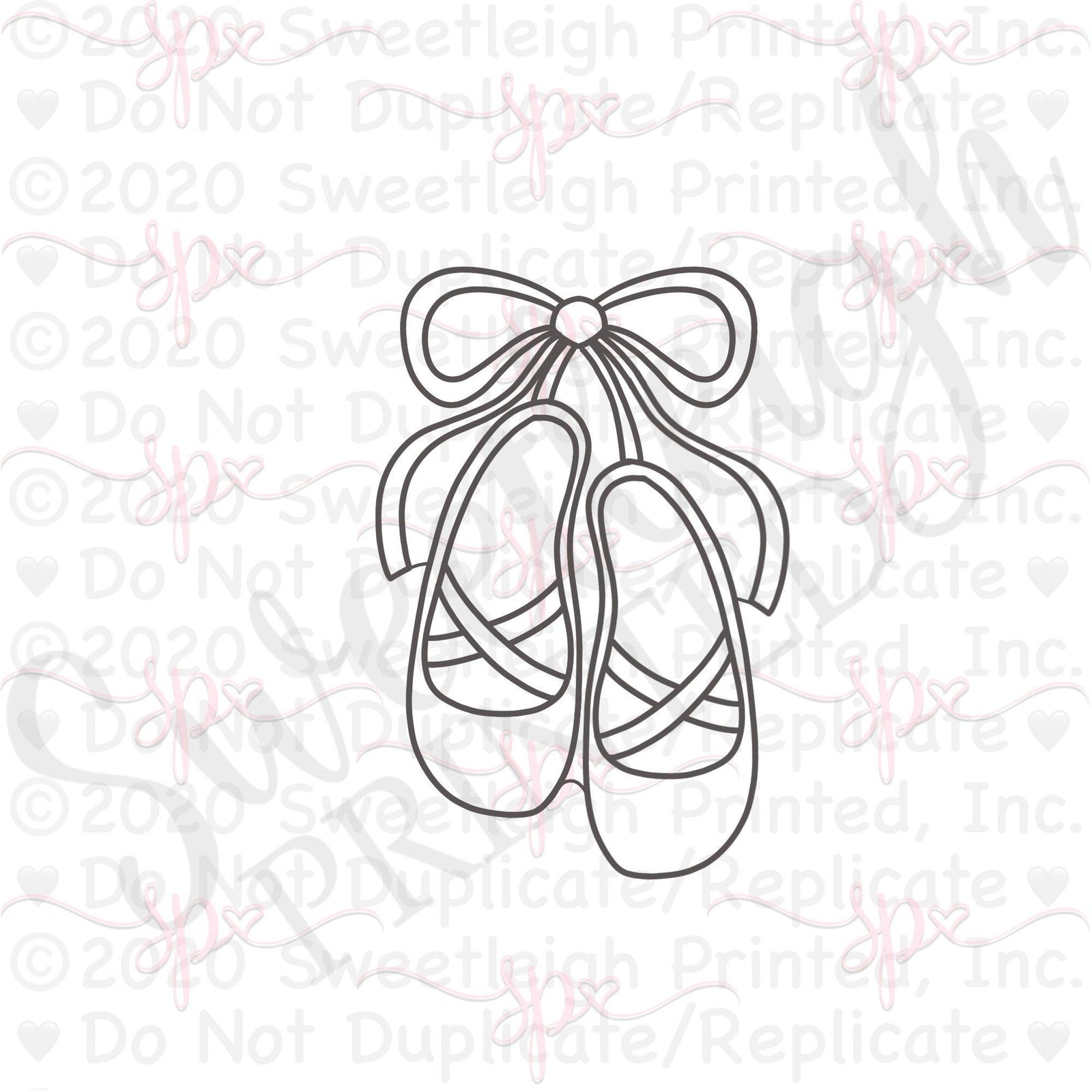 Tied Pointe Shoes Cookie Cutter - Sweetleigh 