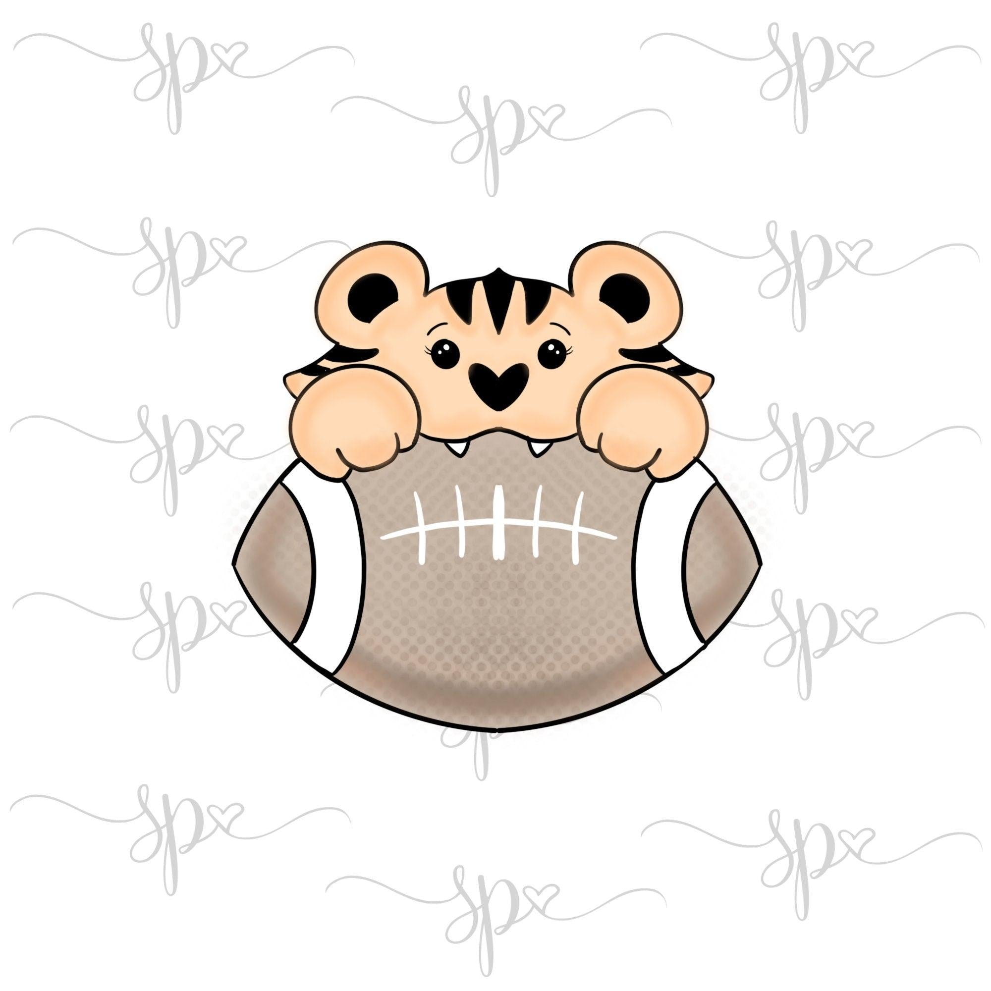 Tiger Football Cookie Cutter - Sweetleigh 