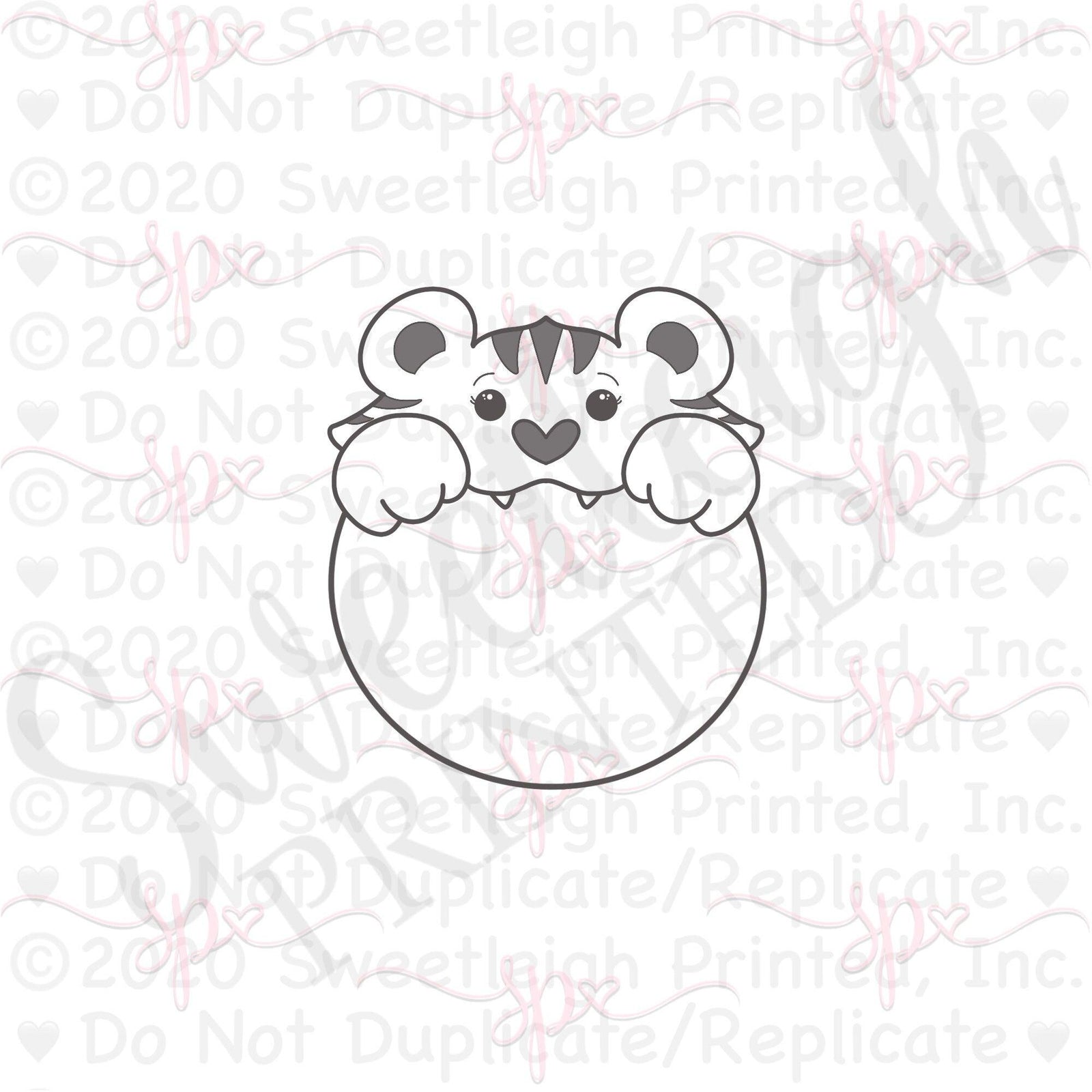 Tiger with Ball Cookie Cutter - Sweetleigh 