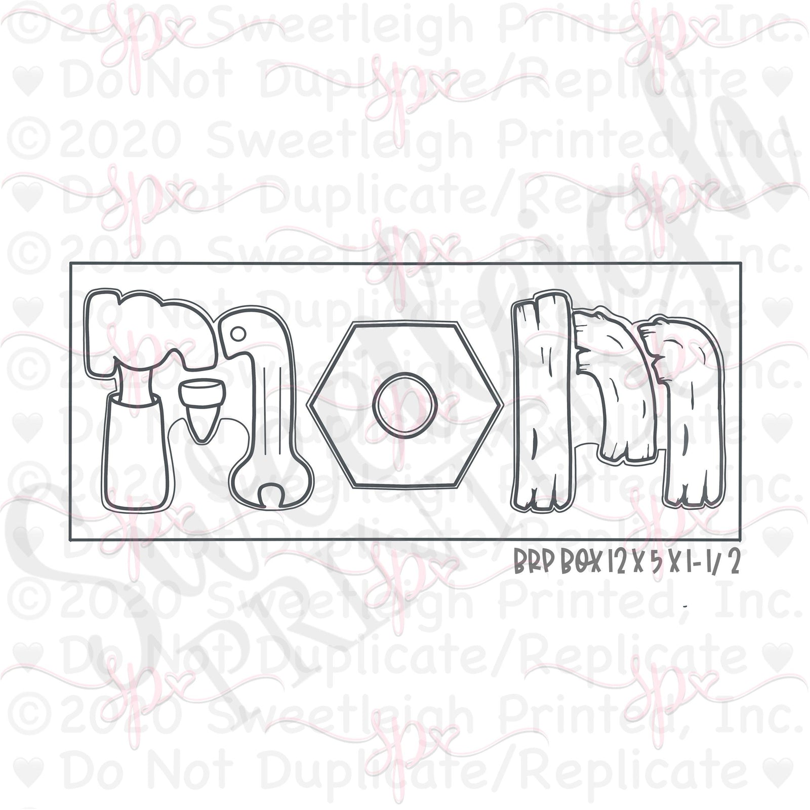 Tool MOM Letter Cookie Cutter Set - Sweetleigh 