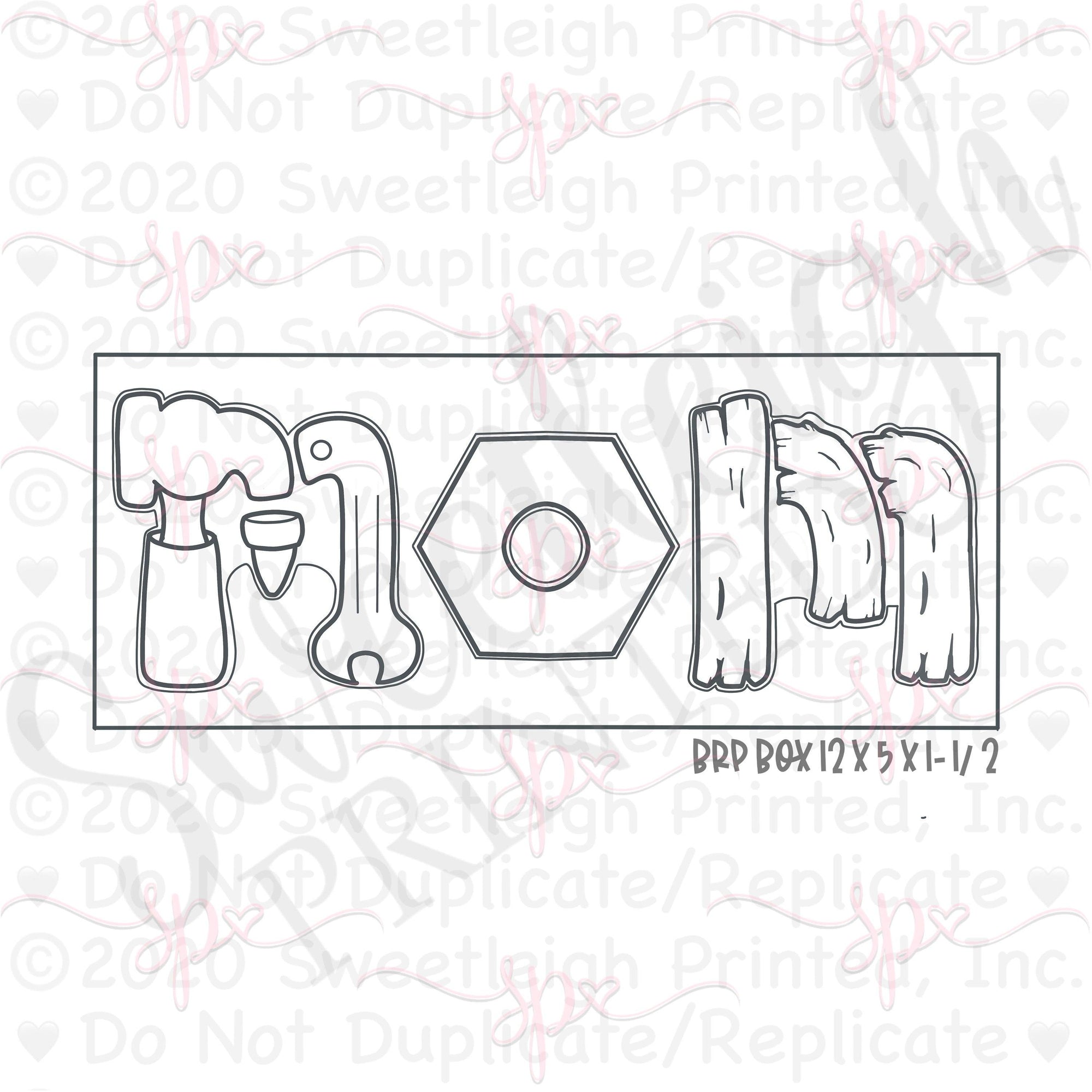 Tool MOM Letter Cookie Cutter Set - Sweetleigh 