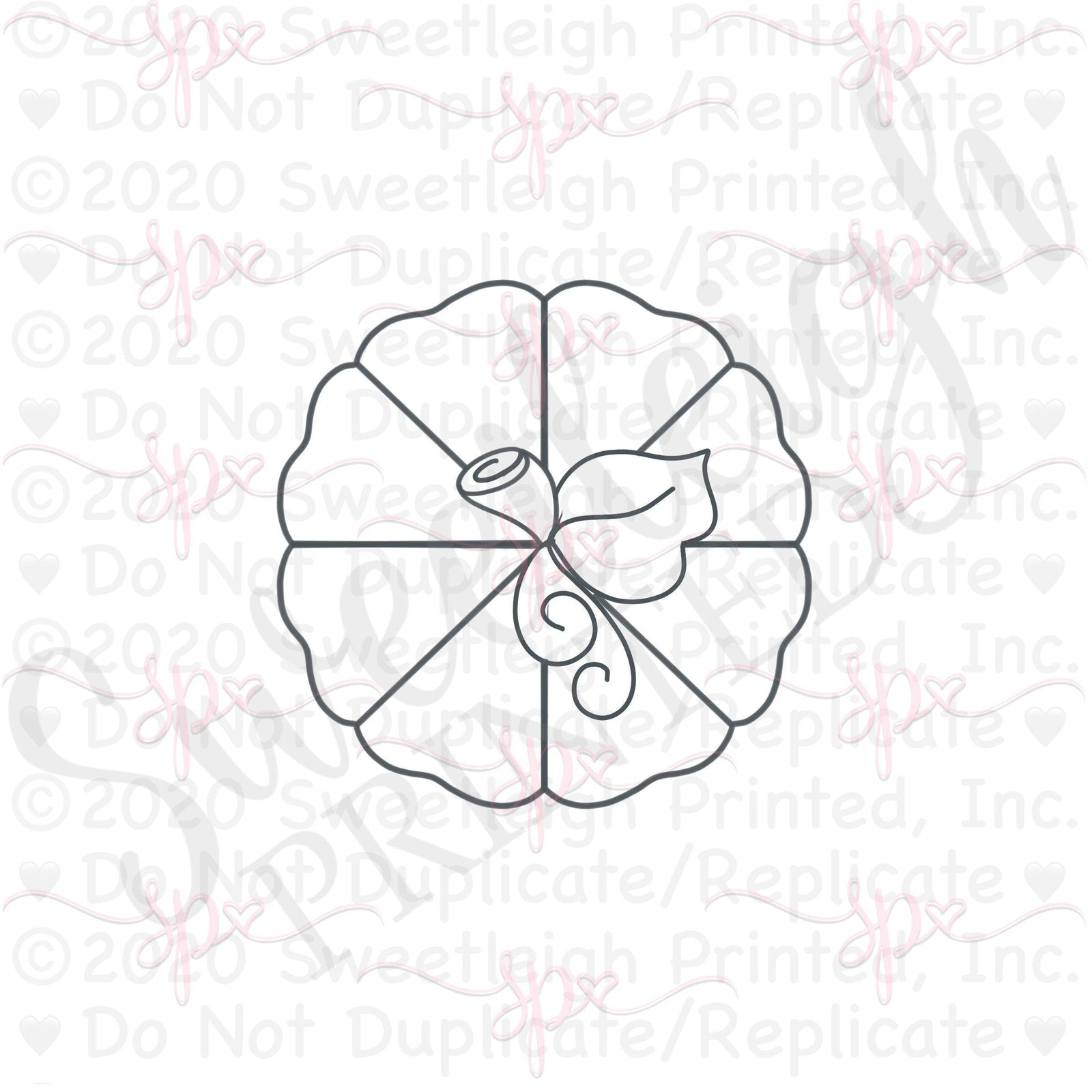 Top View Pumpkin Cookie Cutter - Sweetleigh 