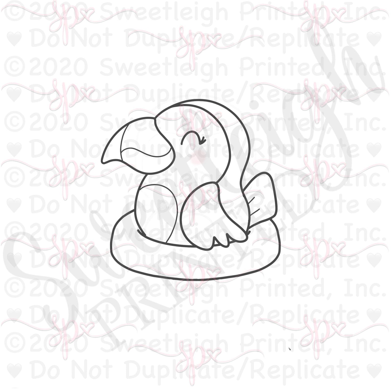 Toucan in Pool Float Cookie Cutter - Sweetleigh 