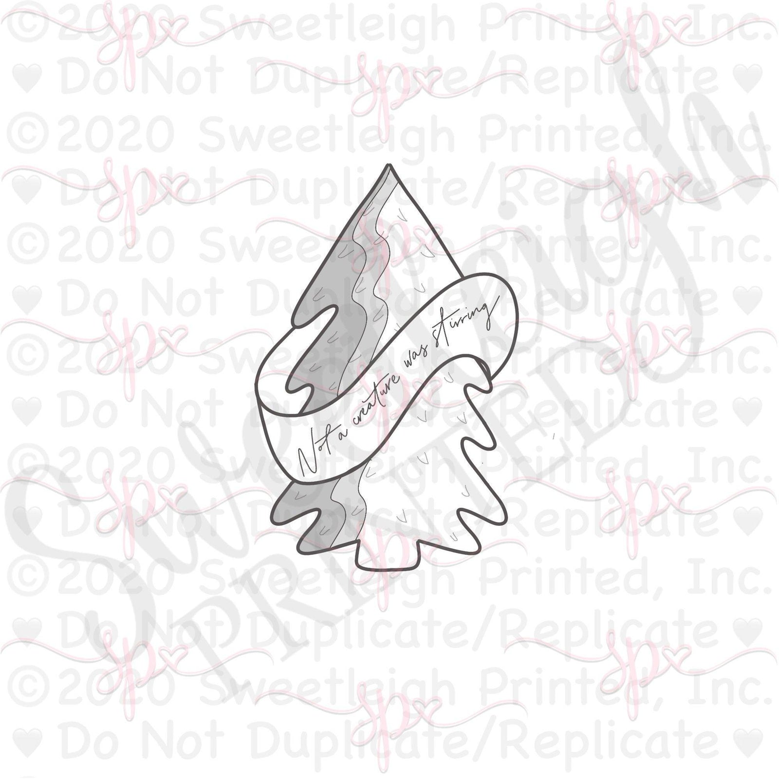 Tree with Banner Cookie Cutter - Sweetleigh 