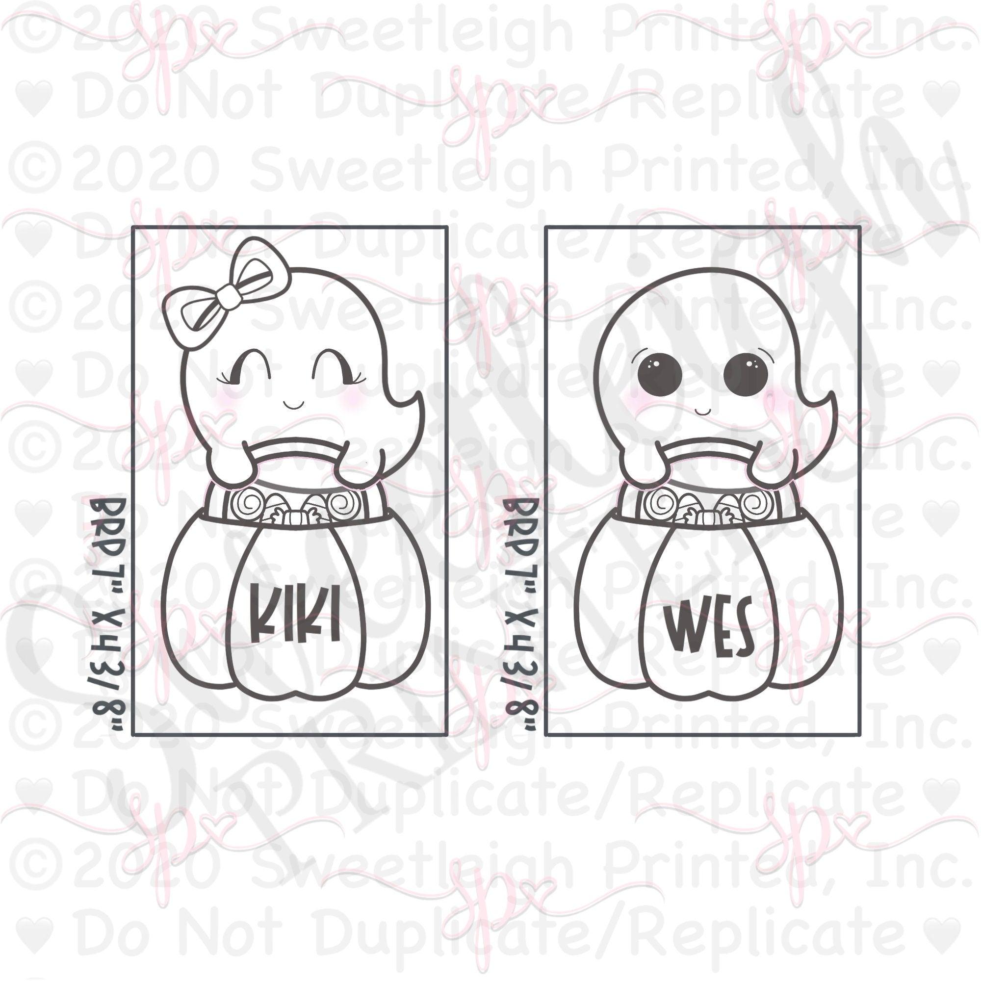 Trick Or Treater Ghost Cookie Cutter Set - Sweetleigh trick-or-treater-ghost-cookie-cutter-set-sweetleigh