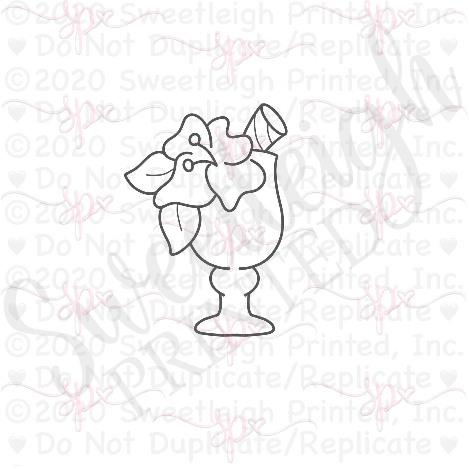 Tropical Cocktail Cookie Cutter - Sweetleigh 