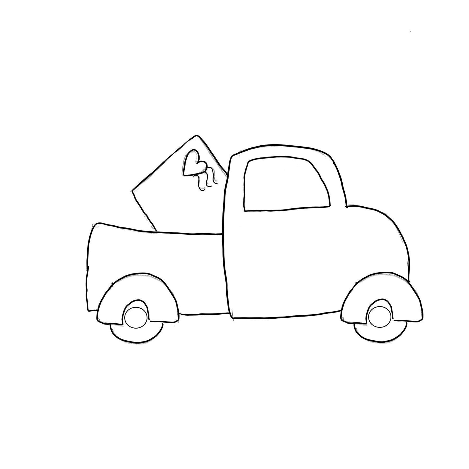 Truck with Letter Cookie Cutter - Sweetleigh 