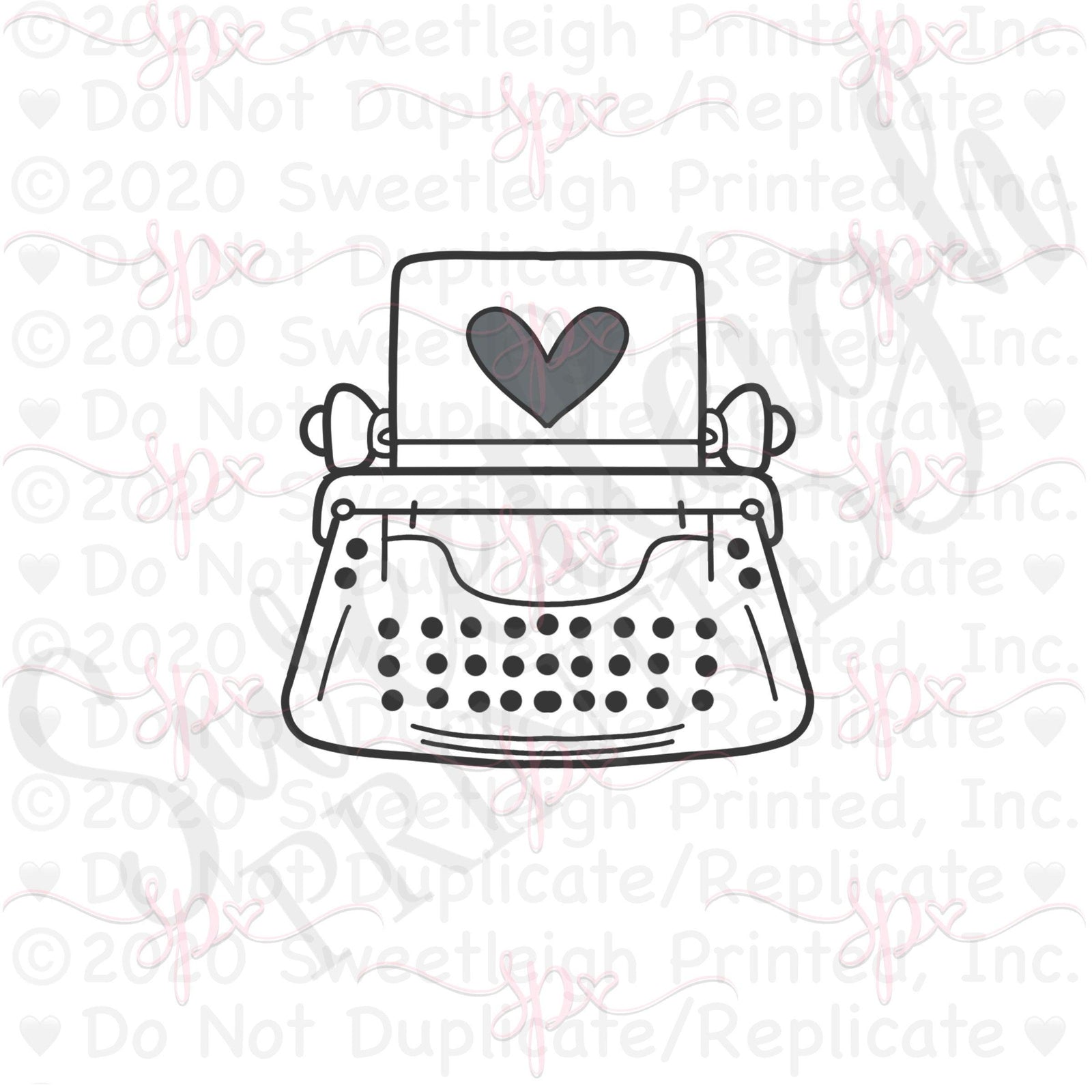 Typewriter Cookie Cutter - Sweetleigh 