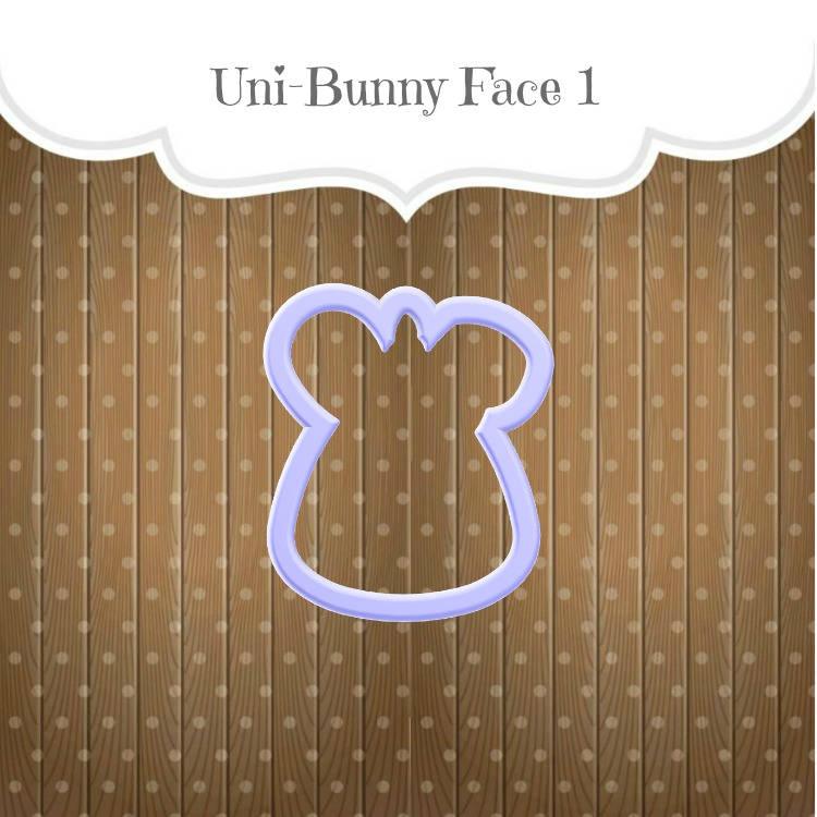 Uni Bunny 1 Face Cookie Cutter - Sweetleigh 
