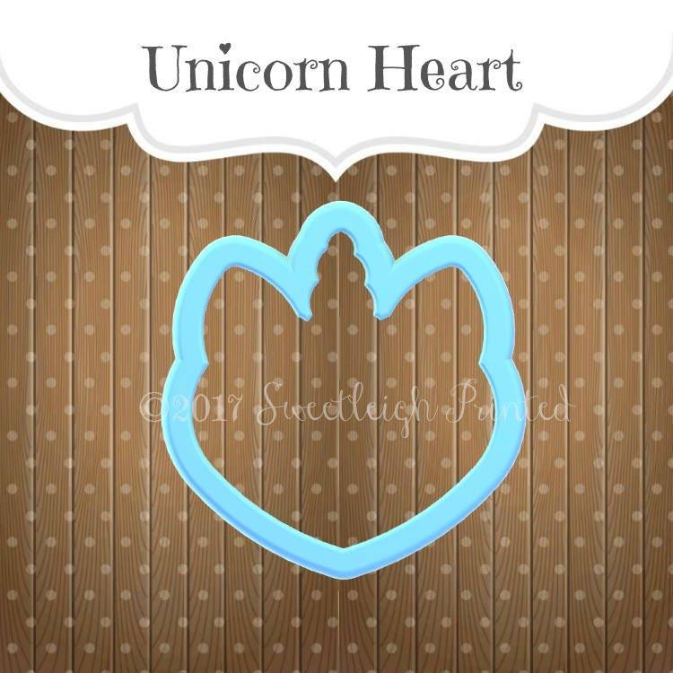 Unicorn Heart Cookie Cutter - Sweetleigh 